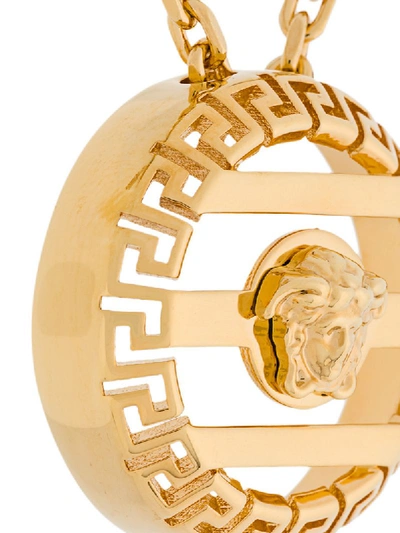 Shop Versace Medusa Pendant Necklace - Yellow & Orange