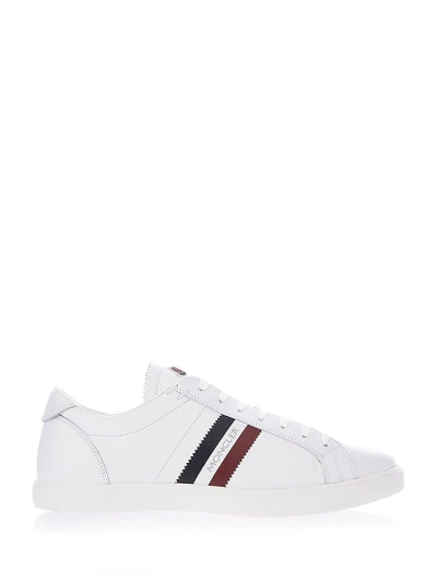 Shop Moncler Leather Lace In White