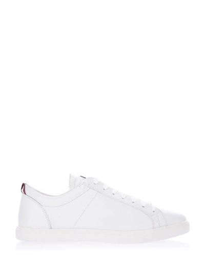 Shop Moncler Leather Lace In White