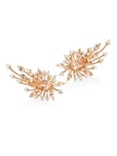 Shop Hueb Women's Luminus Morganite, Diamond & 18k Yellow Gold Post Earrings