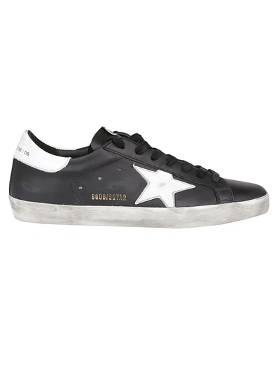 Golden Goose Superstar Sneakers With Distressed Effect In Black