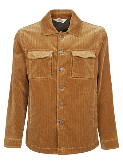 Shop Aspesi Corduroy Jacket In Brown