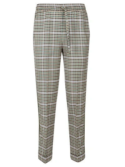 Shop P.a.r.o.s.h Checked Trousers In Multicolor