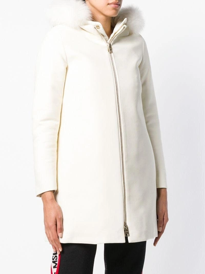 Shop Herno City Glamour Parka Coat In Neutrals