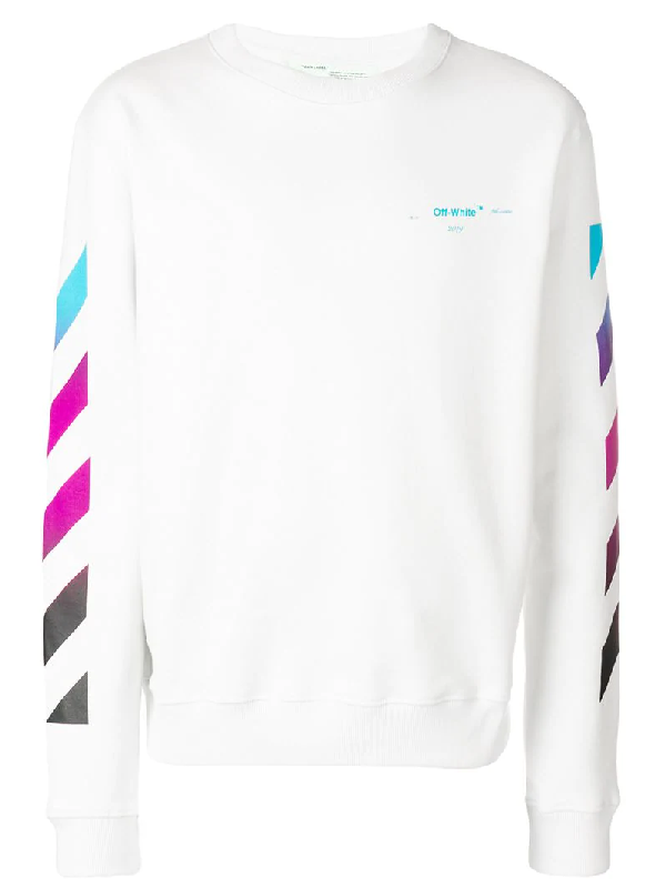 off white diagonal gradient sweatshirt