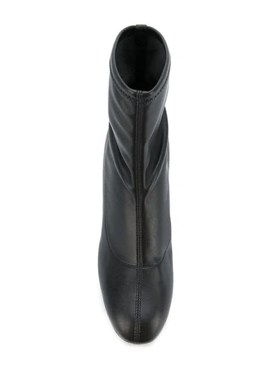Shop Giuseppe Zanotti Gold Heel Ankle Boots In Black