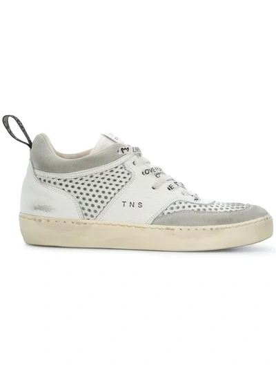 Shop Leather Crown Iconic Hi-top Sneakers - White
