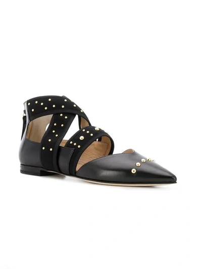 Shop Benedetta Boroli Ballerinas Mit Nieten In Black