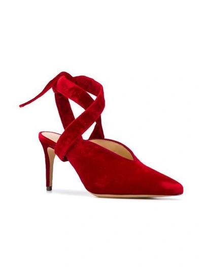 Shop Alexandre Birman Sally Tie Back Mules - Red