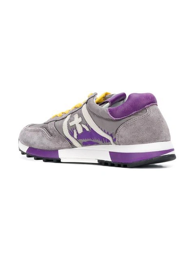 Shop White Premiata Premiata Kim Lace-up Sneakers - Grey