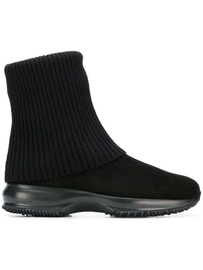 Hogan Black Interactive Boots In Black