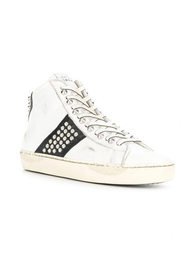 Shop Leather Crown Iconic Sneakers In White