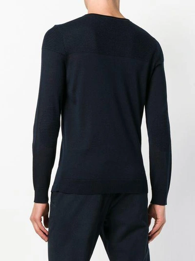 Shop Cenere Gb Knitted Detail Sweater - Blue