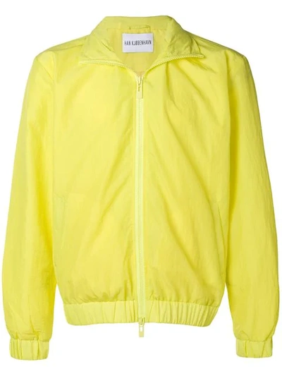 Shop Han Kjobenhavn Mock Neck Jacket In Yellow