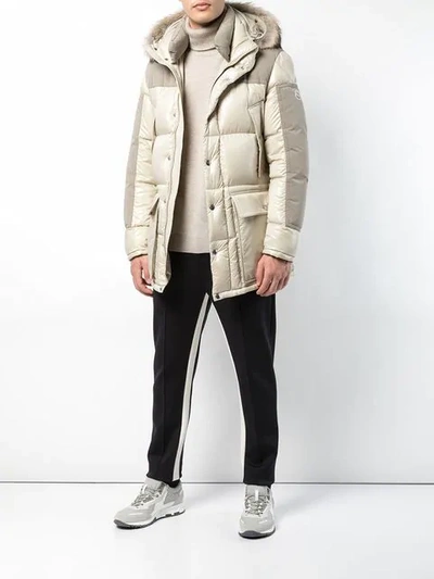 Shop Moncler Fur-trimmed Down Jacket In 208
