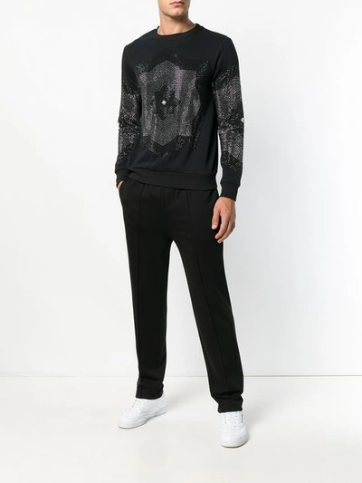 Shop John Richmond Embellished Sweatshirt - Black