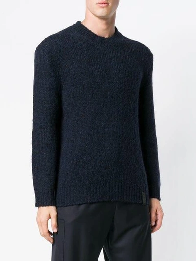 Shop Kenzo Knitted Jumper In Blue