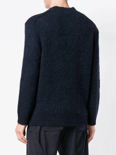 Shop Kenzo Knitted Jumper In Blue