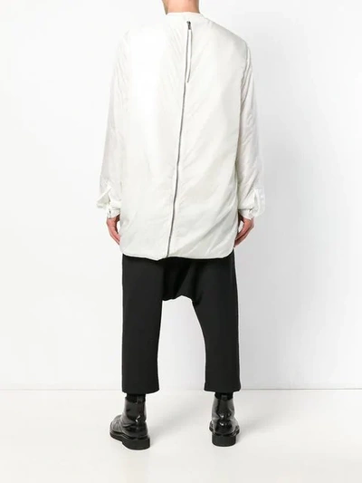 Shop Rick Owens Rear Zipped Top In White