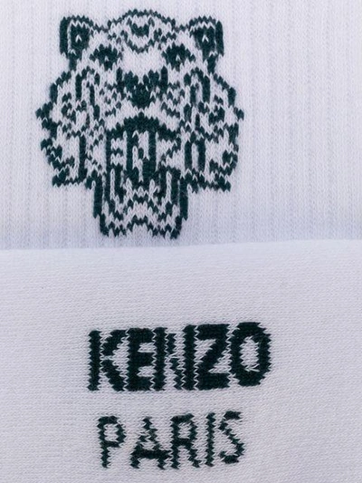 Shop Kenzo Tiger Socks In White