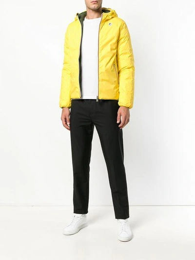 Shop K-way Reversible Down Jacket - Yellow