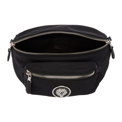 Shop Versus Black Lion Double Nylon Belt Bag In F463n Black