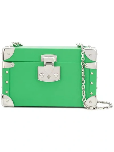 Shop Luis Negri Bauletto Crossbody Box Bag - Green