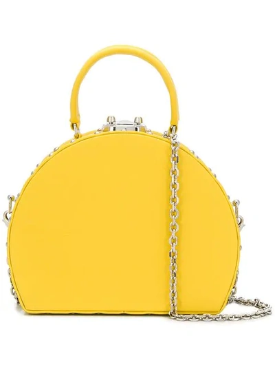 Shop Luis Negri Half-moon Box Bag - Yellow
