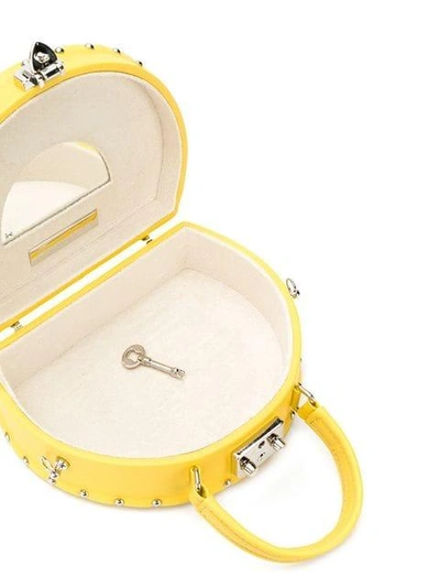 Shop Luis Negri Half-moon Box Bag - Yellow