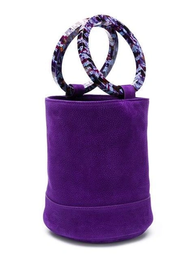 Shop Simon Miller Bucket Tote Bag - Purple In Pink & Purple