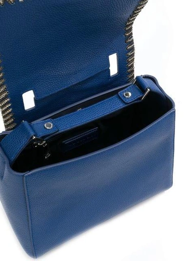 Shop Orciani Chain Trim Tote In Blue