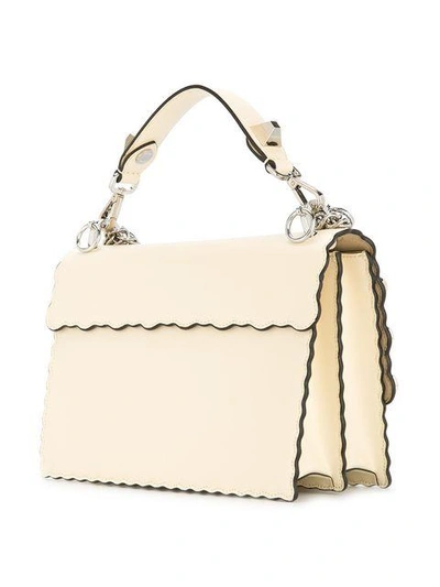 Shop Fendi Kan I Shoulder Bag In Neutrals