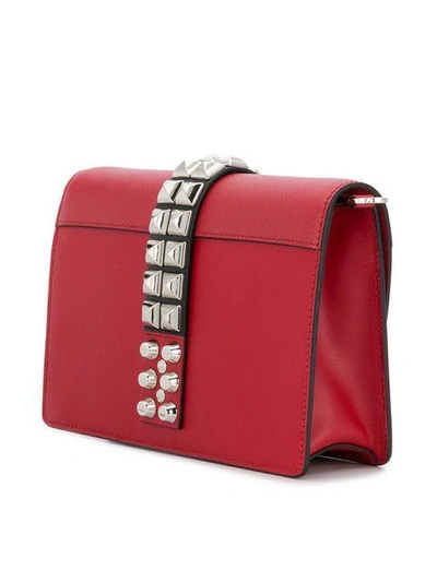 Shop Prada Elektra Studded Crossbody Bag In Red