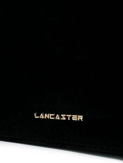 Shop Lancaster Logo Plaque Shoulder Bag In Black