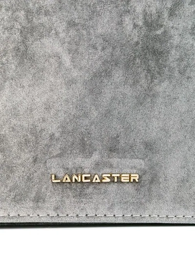Shop Lancaster Logo Plaque Crossbody Bag In Grey