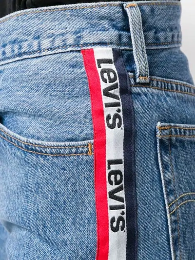 Shop Levi's Side Bands Denim Shorts In Blue