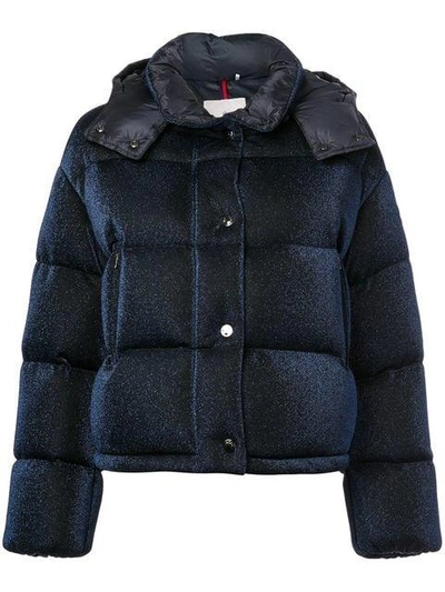 Shop Moncler Caille Coat - Blue