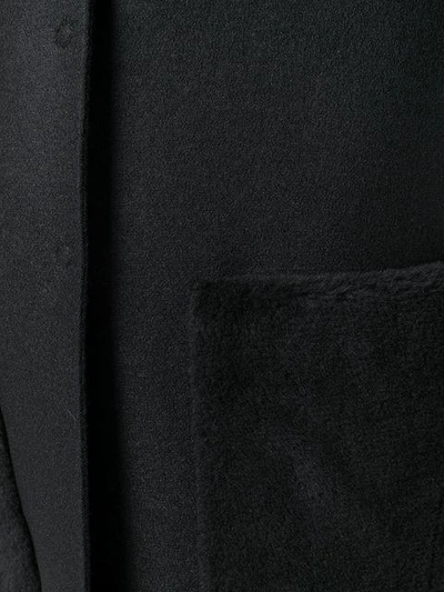 Shop Harris Wharf London Wool Hooded Coat In Black