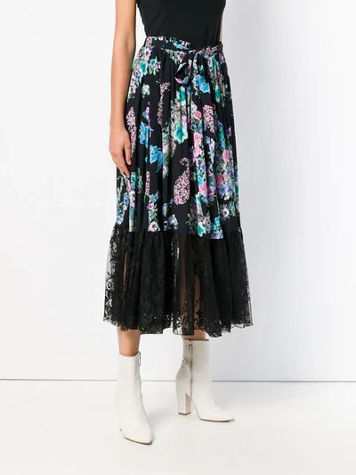 Shop Blugirl Floral Print Full Skirt - Black