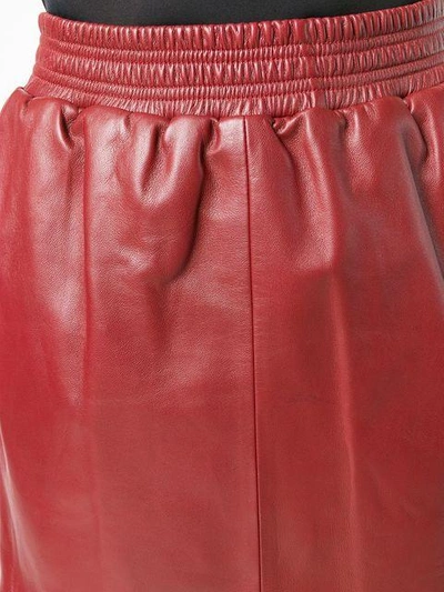 Shop Arma Leather Mini Skirt - Red