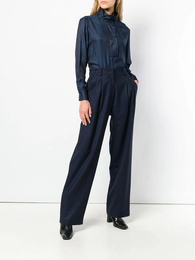 Shop Indress High Waisted Wide Leg Trousers - Blue