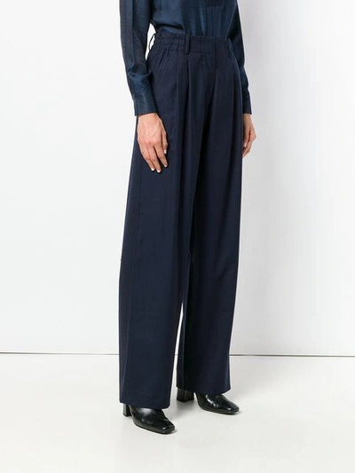Shop Indress High Waisted Wide Leg Trousers - Blue