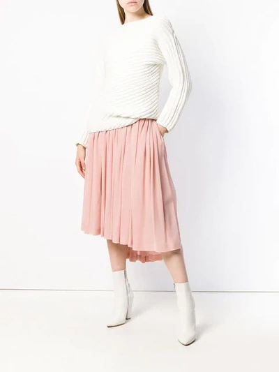 Shop Stella Mccartney Flared Midi Skirt In Pink