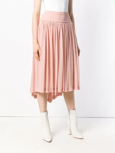 Shop Stella Mccartney Flared Midi Skirt In Pink