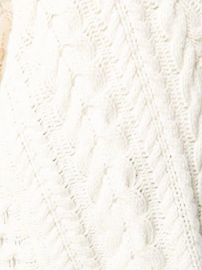 Shop Stella Mccartney Cable-knit Oversized Sweater In White