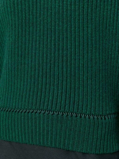 Shop Alexander Mcqueen Ribbed Knit Jumper - Green