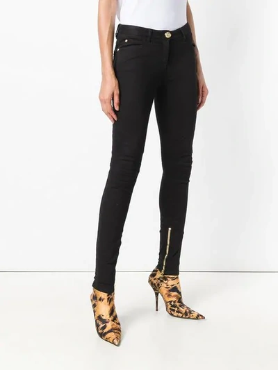 Shop Balmain Classic Skinny-fit Jeans - Black