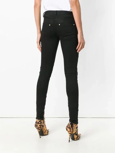 Shop Balmain Classic Skinny-fit Jeans - Black