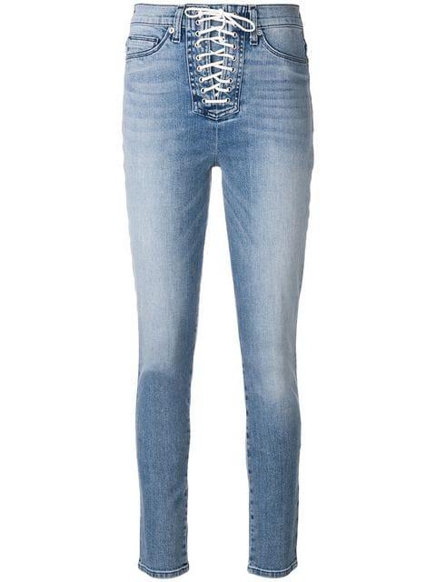 jeans lace up front