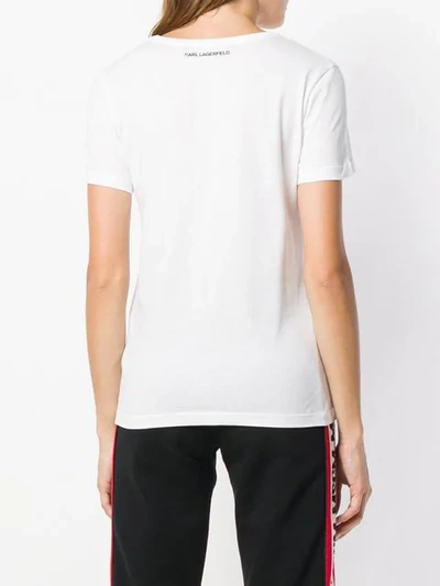 Shop Karl Lagerfeld Short Sleeve T-shirt - White